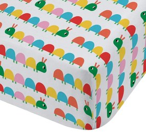 Gumis egyszemélyes gyerek lepedő 90x190 cm Curious Caterpillar – Catherine Lansfield