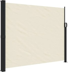 vidaXL krémszínű behúzható oldalsó napellenző 160 x 500 cm