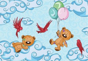 Fotótapéta Maci a felhőkben Utazás léggömbbel az álmok birodalmába 400x280 +ragasztó