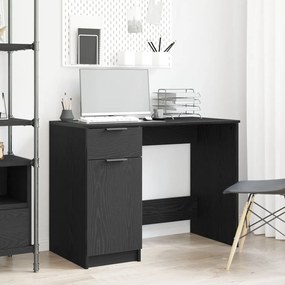 Fekete Tölgy Íróasztal - 100x50x75 cm - Mérnöki Fából Készült