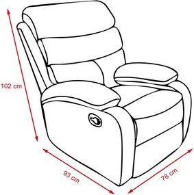 Catini GAVIN relaxációs, állítható TV-fotel