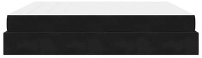 Ágykeret Fekete 200 x 200 cm Bársony