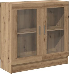 vidaXL kézműves tölgy színű szerelt fa könyvszekrény 82,5x30,5x80 cm