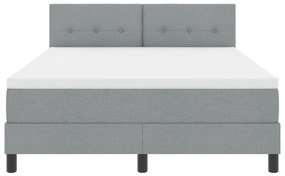 vidaXL Boxspring Ágy Matraccal Világosszürke 140x200 cm Szövet