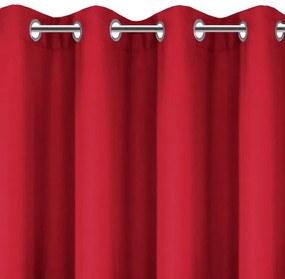 Kész drapéria karikákon Design 91 140x250cm Piros
