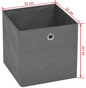 4 db szürke, nem szőtt tárolódoboz 32 x 32 x 32 cm