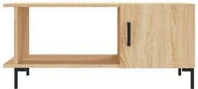 Sonoma tölgy színű szerelt fa dohányzóasztal 90 x 50 x 40 cm