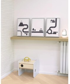 Nisi 3 db-os fekete-fehér kép készlet, 30 x 42 cm - Kave Home