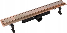 Retro Réz Lineáris Lefolyó 70CM Rozsdamentes Acél