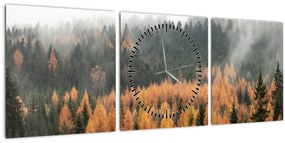 Kép - őszi erdő (órával) (90x30 cm)
