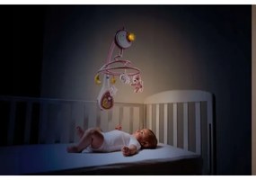 Chicco - Kiságyó forgó dallammal 3in1 NEXT2DREAMS 3xAA rózsaszín
