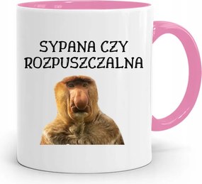 Rózsaszín Bögre Janusz Szórva Vagy Feloldva, fényképes nyomattal