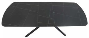 Valmir étkezőasztal 160 x 90 cm, fekete