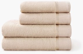 Goldea pamut törölköző és fürdőlepedő soft - púderszínű 50 x 100 cm