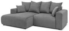 Szürke bársony sarokkanapé Enjoy – Bobochic Paris