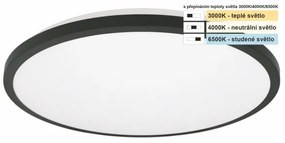 Top Light - LED Fürdőszobai mennyezeti lámpa ONYX LED/10W/230V IP44 átm. 29 cm fekete