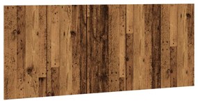 antik fa színű szerelt fa ágyfejtámla 200x1,5x80 cm