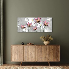 Virágos absztrakció képe (120x50 cm)