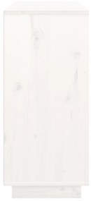fehér tömör fenyőfa tálalószekrény 111 x 34 x 75 cm