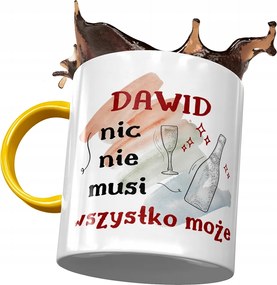 Sárga Bögre Dávid Férj Kollégának Ajándék Nyomtatott Fotóval