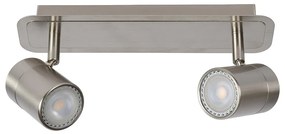 Lucide 26957/10/12 - LED Spotlámpa LENNERT 2xGU10/5W/230V matt króm