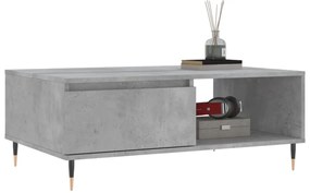 vidaXL betonszürke szerelt fa dohányzóasztal 90 x 60 x 35 cm