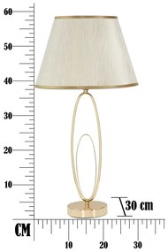 Glam Flush fehér asztali lámpa aranyszínű lámpatesttel - Mauro Ferretti
