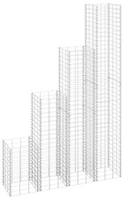 4 db vas gabion magaságyás 30 x 30 x 50 / 100 / 150 / 200 cm