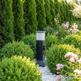 Brilagi - Kültéri lámpa 2 db SCHUKO aljzattal 1xE14/15W/230V IP44 fekete