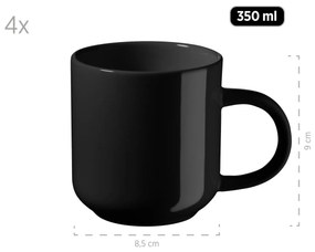 Mäser ALENIA 16 db-os étkészlet, fekete