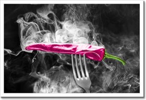 Poszter keretben 60x40 Rózsaszín paprika villa