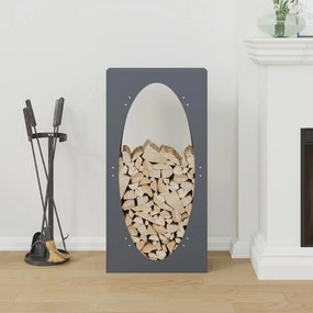 antracitszürke hidegen hengerelt acél tűzifatároló 50x23x100 cm