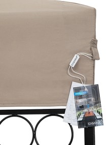 Casaria® Kerti pavilon Lorca 3x3 - taupe