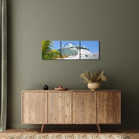 Kép - Cirkálóhajó (órával) (90x30 cm)