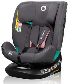 Lionelo - Forgatható gyerekülés bázissal BASTIAAN ONE i-Size 40-150 cm Pink Rose