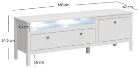 TV asztal/Szekrény Olna (fehér). 1053149