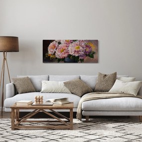 Kép - olajfestmény, virágok a vázában (120x50 cm)