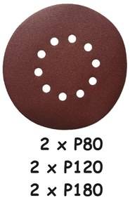 ASIST Csiszolópapír készlet - 2xP80, 2xP120, 2xP180 AE3S88-hoz