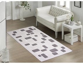 Mozaik bézs pamut szőnyeg, 80 x 200 cm - Vitaus