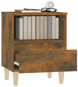 2 db füstös tölgy színű éjjeliszekrény 40x35x50 cm