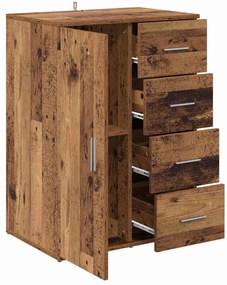 Széf fiókkal Öreg fa 59 x 39 x 80 cm Faanyag