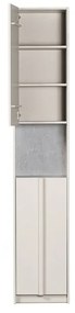 Krémszínű borovi fenyő moduláris szekrény 40x210 cm Basu – WOOOD