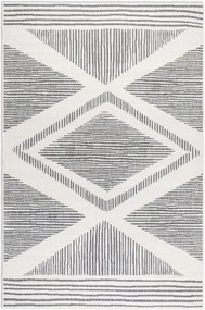 Teraszszőnyeg 80x150cm ,szürke krémszínű kétoldalas, zsinóros, lapos szövésű