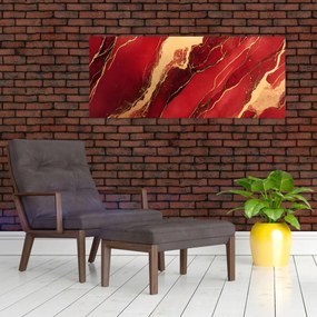 Kép - Vörös-arany márvány (120x50 cm)