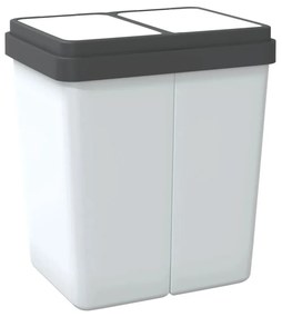 fehér dupla szemeteskuka 2x25 L