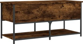 vidaXL füstös tölgy színű szerelt fa tárolópad 100 x 42,5 x 47 cm