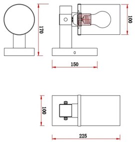 Globo 15555W - Fali lámpa LILA 1xE27/60W/230V