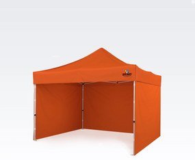 Szerelhető sátor 3x3m Ünnepségekre: Vízálló Védelem és Villámgyors Összecsukás - plusz 3 oldalfal - Narancs