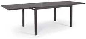 PELAGIUS fekete 10 személyes bővíthető kerti étkezőasztal 135-270 cm