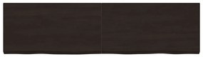 sötétbarna kezelt tömör tölgyfa asztallap 220x60x(2-6) cm